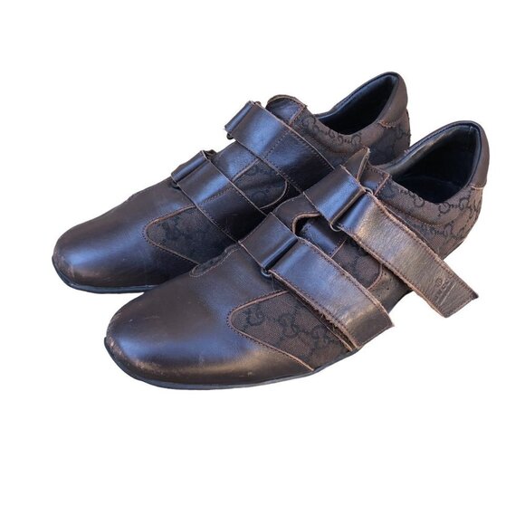 GUCCI Shoes Brown Guccissima Leather Velcro Sneakers Size 44 AUTHENTIC - Picture 8 of 16